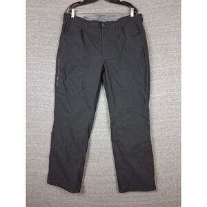Eddie Bauer Mens Pants 38x30 Black Nylon Fleece Lined Tech Camping Gorp Outdoor